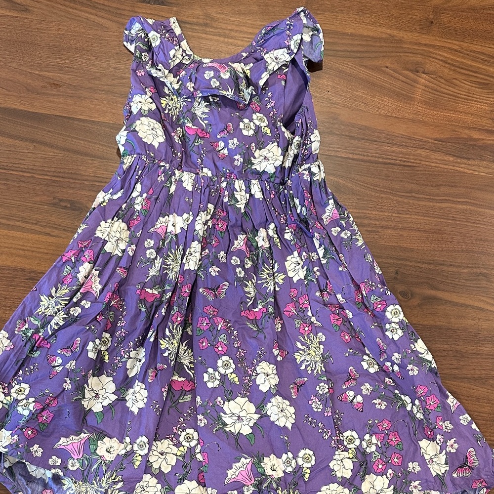 Tea Collection Purple Floral Kids Dress